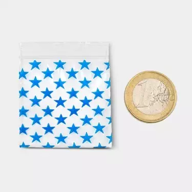 Saco Zip 50x50mm Estrelas