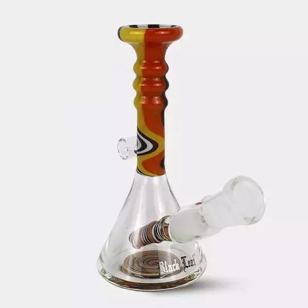 View Bong de Cristal Black Leaf 13cm naranja