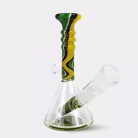 Bong de Cristal Black Leaf 13cm verde hoja