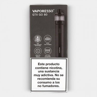 Vaporesso GTX GO 80 negro caja