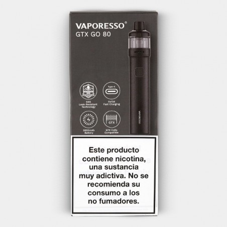 Vaporesso GTX GO 80 negro caja