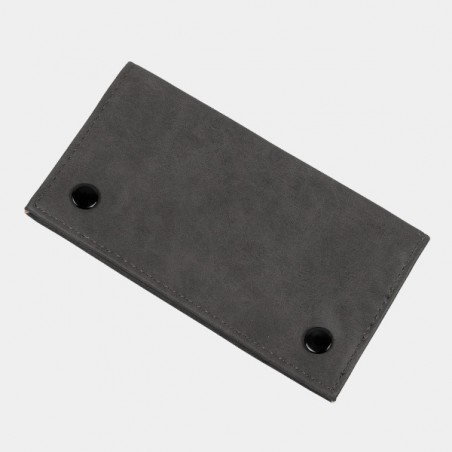 Tabaquera de Piel Sintética gris cerrada