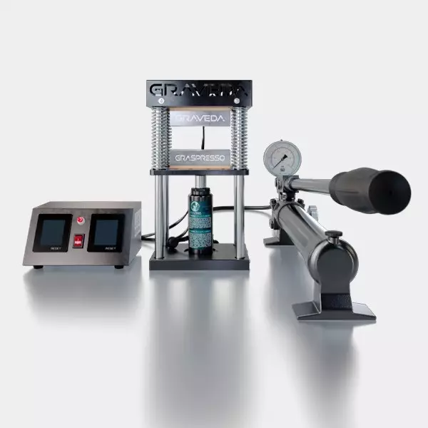 Imprensa Rosin Graspresso 15 Tons Medidor - GB The Green Brand