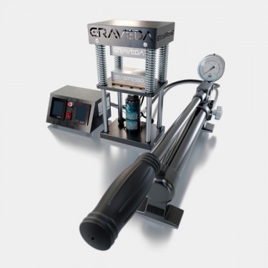 Prensa Rosin Graspresso GP50 15 Toneladas con Manómetro visión lateral