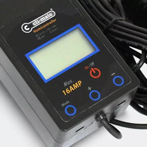 Controlador de Humedad 16A Cli-mate Controlador de Humedad 16A Cli-mate detalle display