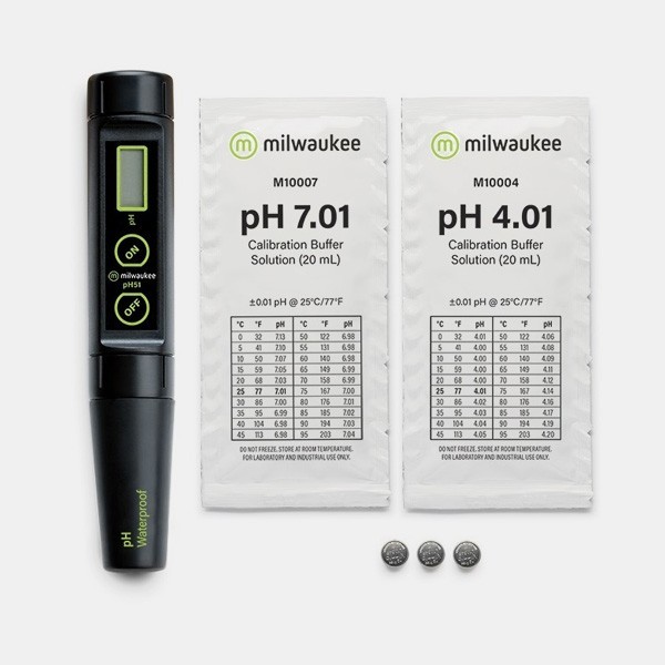 Medidor PH Milwaukee PH51con líquidos calibradores