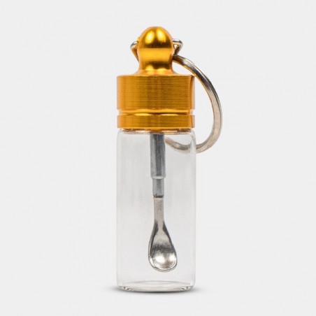 Dosificador Cristal con Cuchara Extensible amarillo cerrado