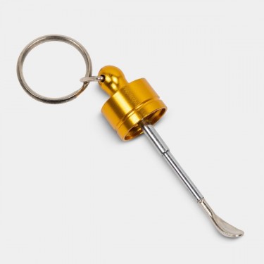 Dosificador Cristal con Cuchara Extensible amarillo abierto