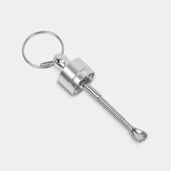 Dosificador Cristal con Cuchara Extensible gris abierto