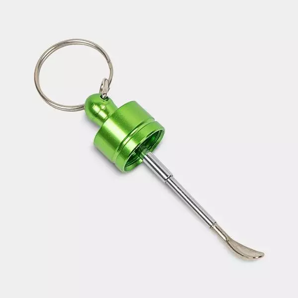 Dosificador Cristal con Cuchara Extensible verde abierto