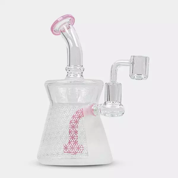 Bong BHO Round Base 20cm rosa frontal