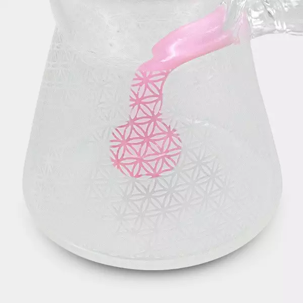 Bong BHO Round Base 20cm rosa bubbler