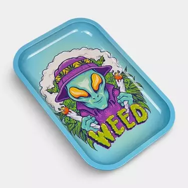 'Weed Alien' Rolling Tray