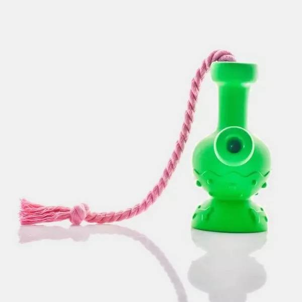 Juguete para Perros 'Tug & Toke' Puff Palz verde frontal