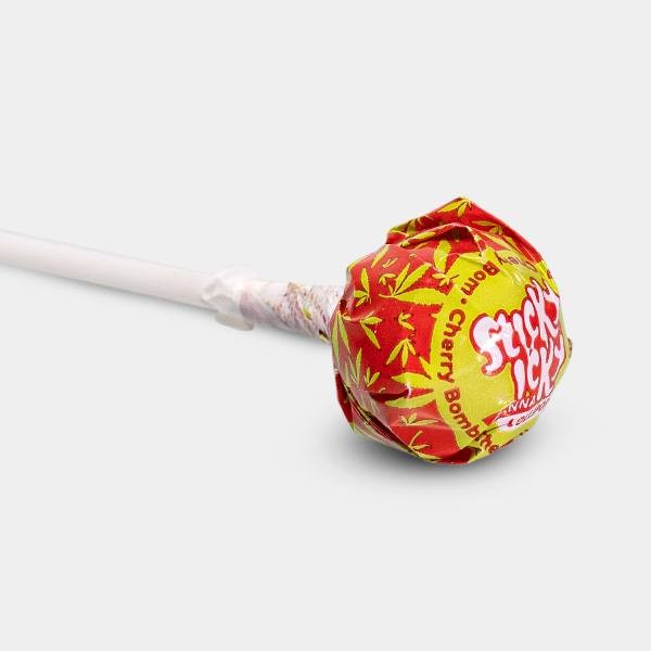 Piruletas Sabor Cannabis Sticky Icky cherry bomb tumbado