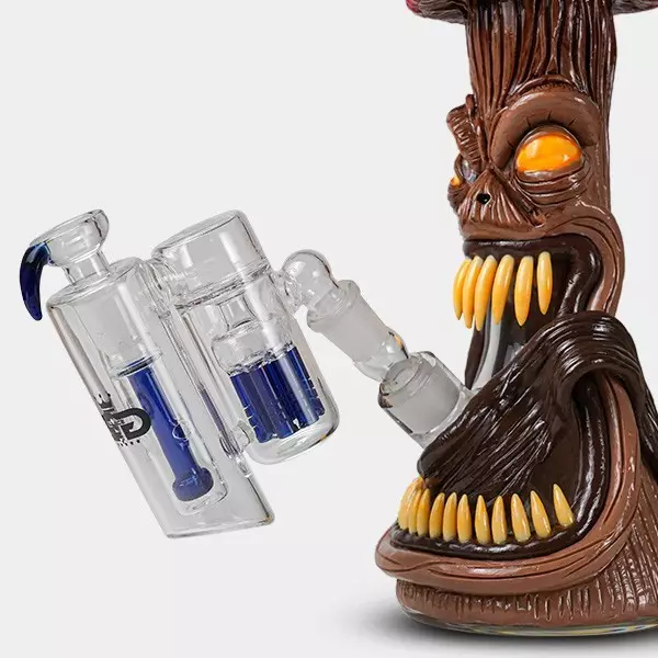 Precooler Percolador Doble azul en bong