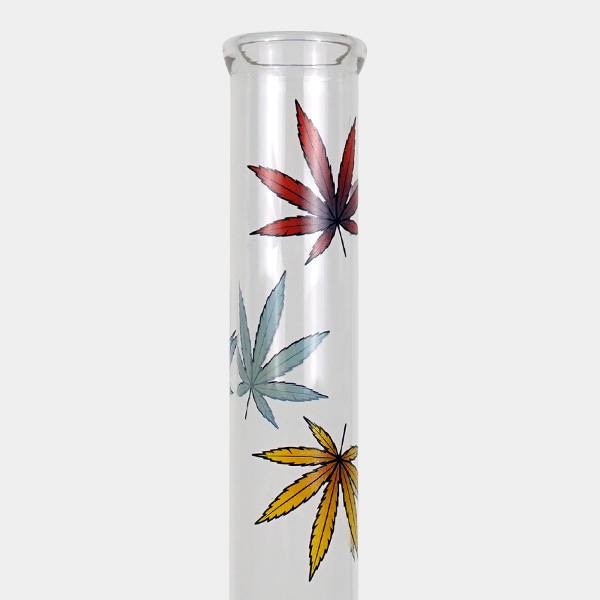 Bong Multi Leaf Glass 40 cm detalle