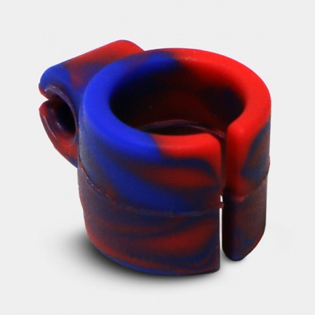 Anillo de silicona Smokeey Ring azul rojo y negro