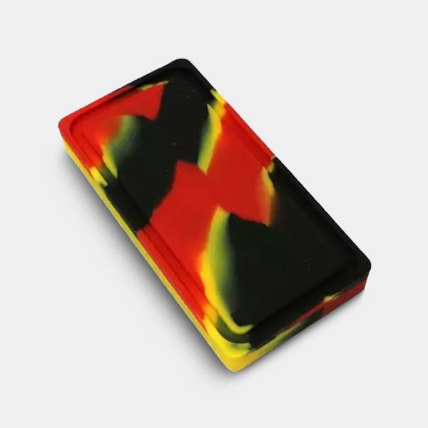 Estuches de silicona 2 secciones amarillo rojo y negro