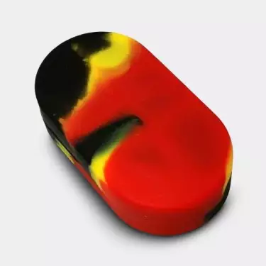 Estuches de silicona 2 secciones rojo amarillo y negro