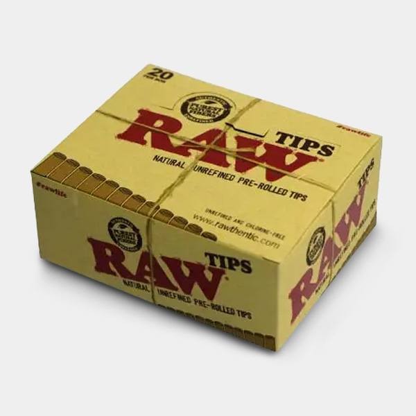 RAW Pre-Rolled Tips display