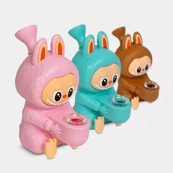 View Labubu Silicone Bong in 5 Different Colors - Growbarato