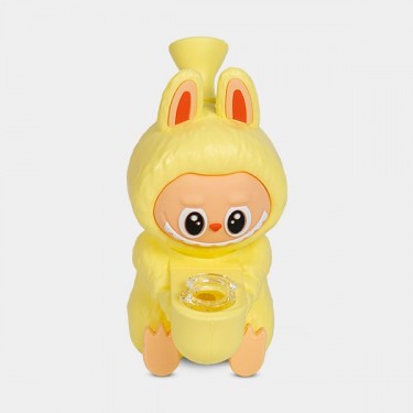 Bong Labubu de Silicona amarillo frontal