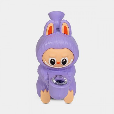 Bong Labubu de Silicona morado frontal