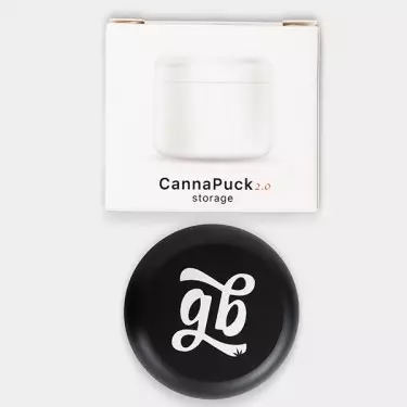 GB The Green Brand Cannapuck Smell Proof Black Premium with box