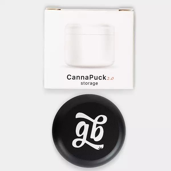 Cannapuck Smell Proof Black Premium 55mm GB The Green Brand con caja