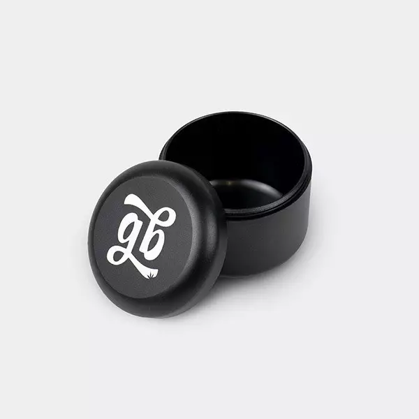 GB The Green Brand Cannapuck Smell Proof Black Premium 55mm container