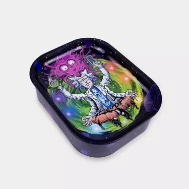 Caja de Metal con Bandeja de Liar ‘Meditación Rick’