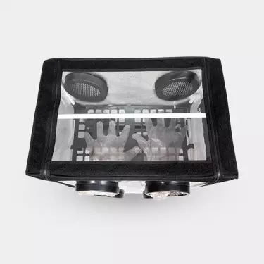 Mushroom grow tent top view