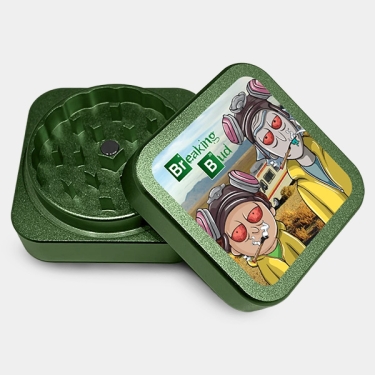 Grinder Aluminio Cuadrado Breaking Bud grinder abierto