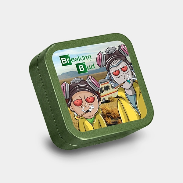 Grinder Aluminio Cuadrado Breaking Bud grinder cerrado