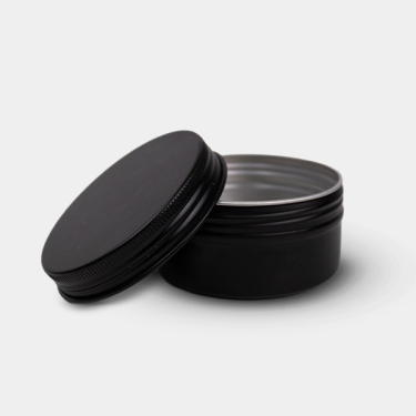 Lata de Aluminio Negra 80ml abierta