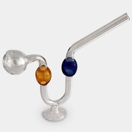 Pipa de Aceite de Cristal con Soporte