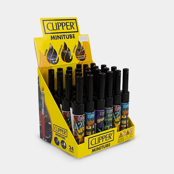 Mechero Clipper Minitube Retro Weed