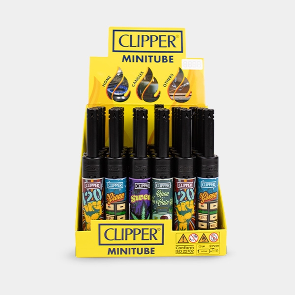 Mechero Clipper Minitube Retro Weed