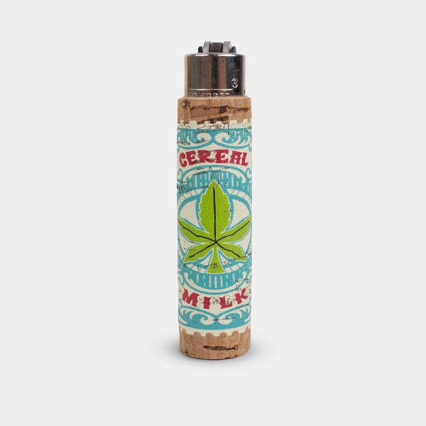 Mechero Clipper con Funda Corcho Weed Cork