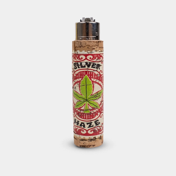 Mechero Clipper con Funda Corcho Weed Cork