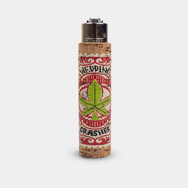 Mechero Clipper con Funda Corcho Weed Cork