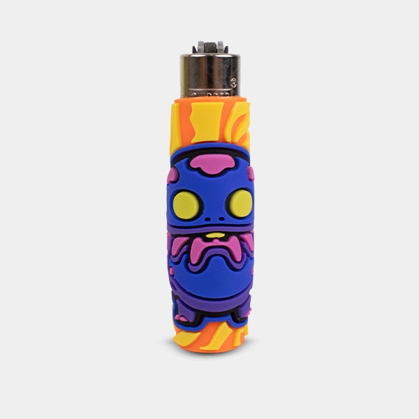 Mechero Clipper con Funda Silicona Monster Mushrooms