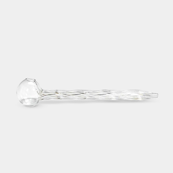 View Pipa Cristal Espiral de 13 cm con tubo transparente trenzado