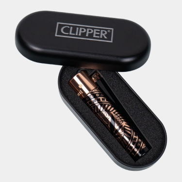 Mechero Clipper Leaves Premium + Cajita