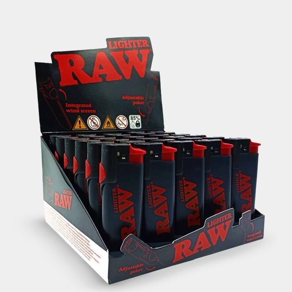 Raw Mechero Phoenix 3 en 1 Negro Display 30 unidades