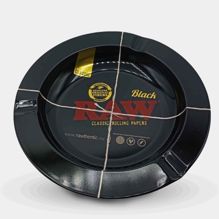 Cenicero Raw Metal Black vista superior