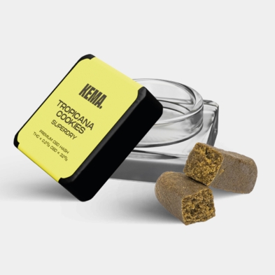 Hash CBD Superdry 'Tropicana Cookies' KEMA 3g abierto