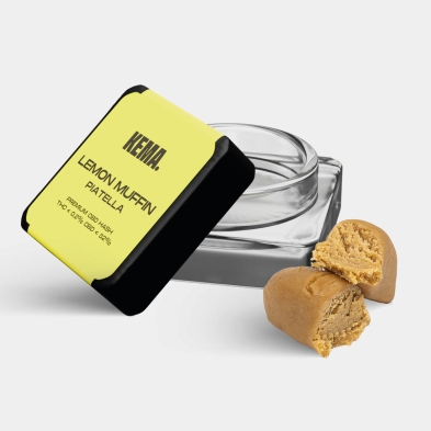 Hash CBD Piatella 'Lemon Muffin' KEMA 3g abierto
