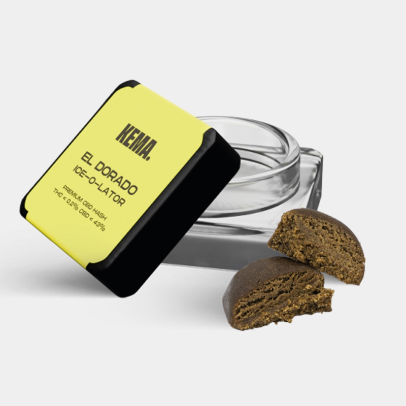 Hash CBD Ice-o-lator 'El Dorado' KEMA 3g abierto